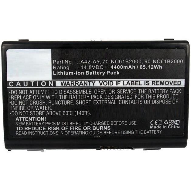 Thumbnail - CoreParts Laptop Battery for Asus (1 Zellen, 4400 mAh), Notebook Akku, Schwarz