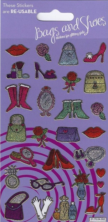 Actual product image Paper Projects Reusable Bags And Shoes Stickers