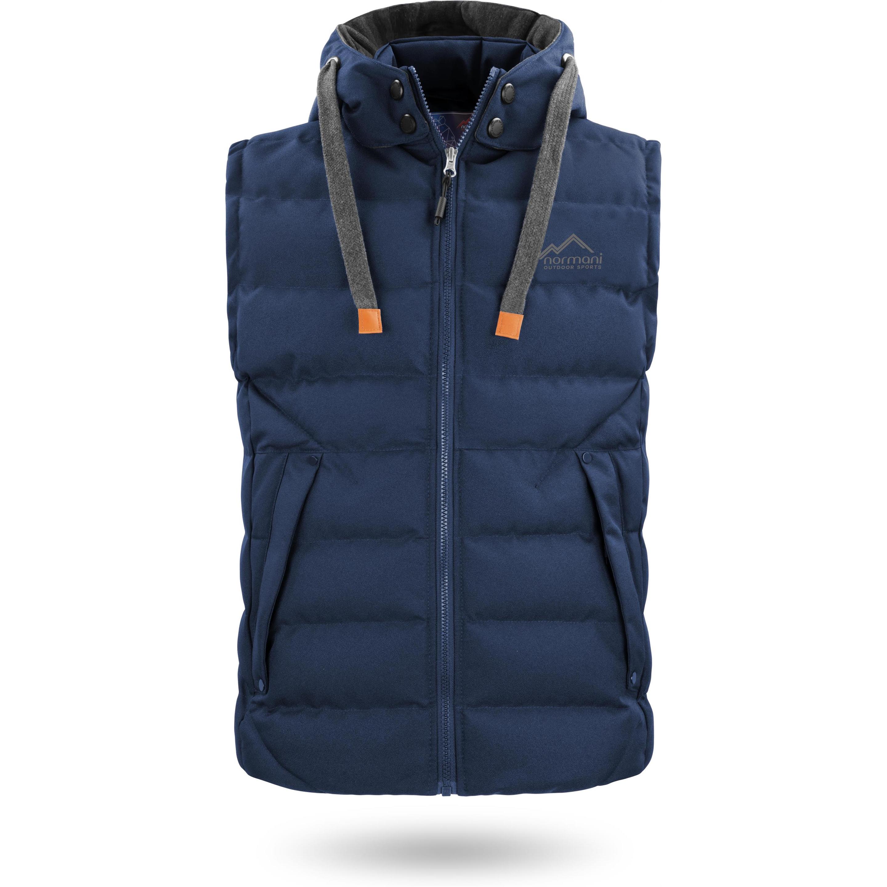 Normani, Herren, Weste, Herren Winter-Steppweste Yuquot - 3898, Blau, (L)