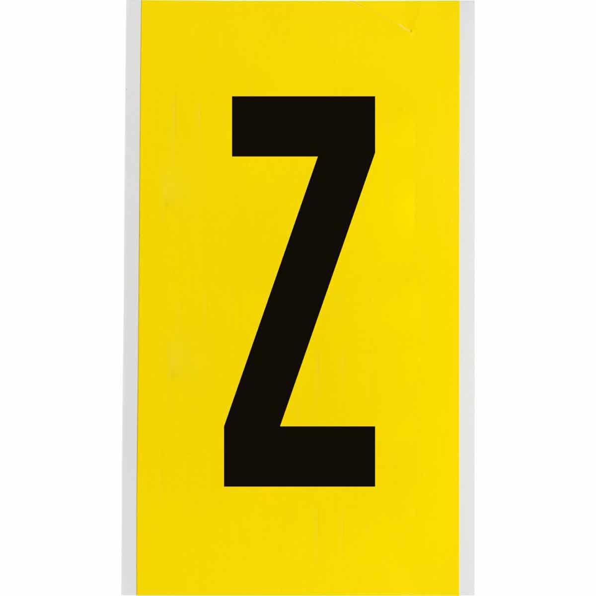 Brady, Etiketten, 3470-Z, B-499, Nylongewebe, Buchstabe Z, Schwarz auf Gelb, 127 x 228mm, Schrifthöhe 152mm(25