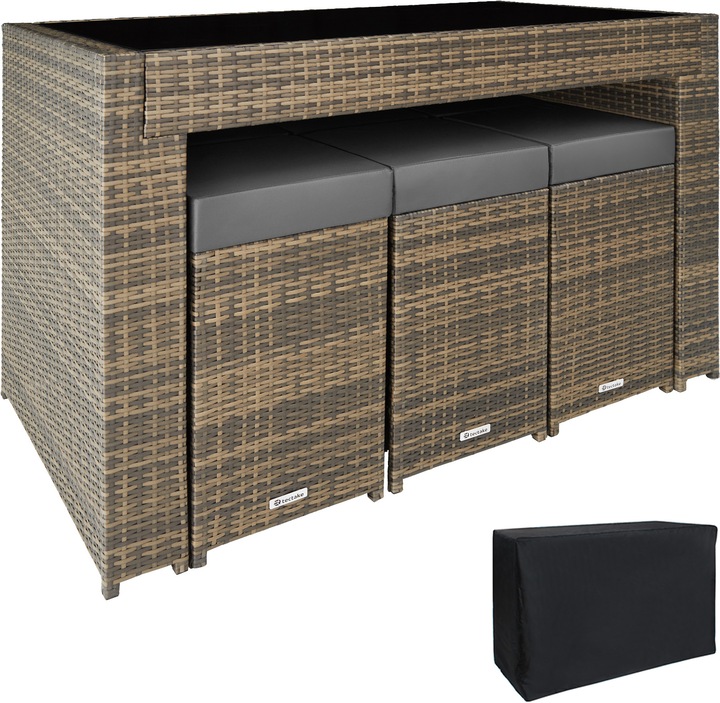 Immagine prodotto tectake set da bar in rattan Ibiza