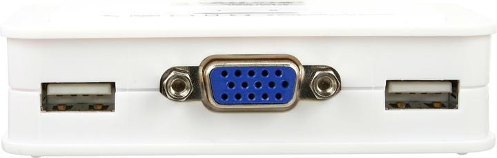 Produktbild InLine KVM Switch 2-fach VGA USB mit Audio und integrierten Kabelsaetzen 0,9m weiss