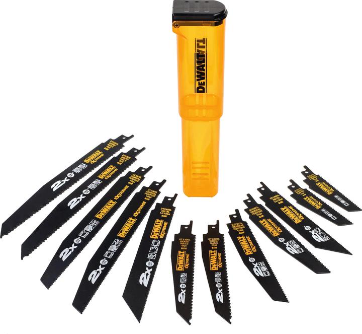 Actual product image DeWalt 12pc Reciprocating Saw Blade Set