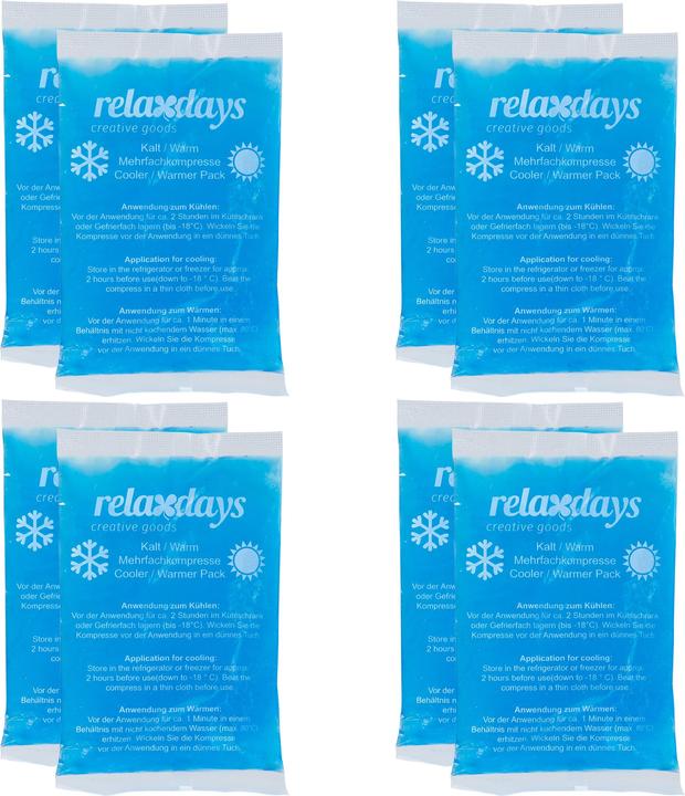 Valeurs nutritives et ingrédients Relaxdays 8x pad de refroidissement (1 x, 830 g)