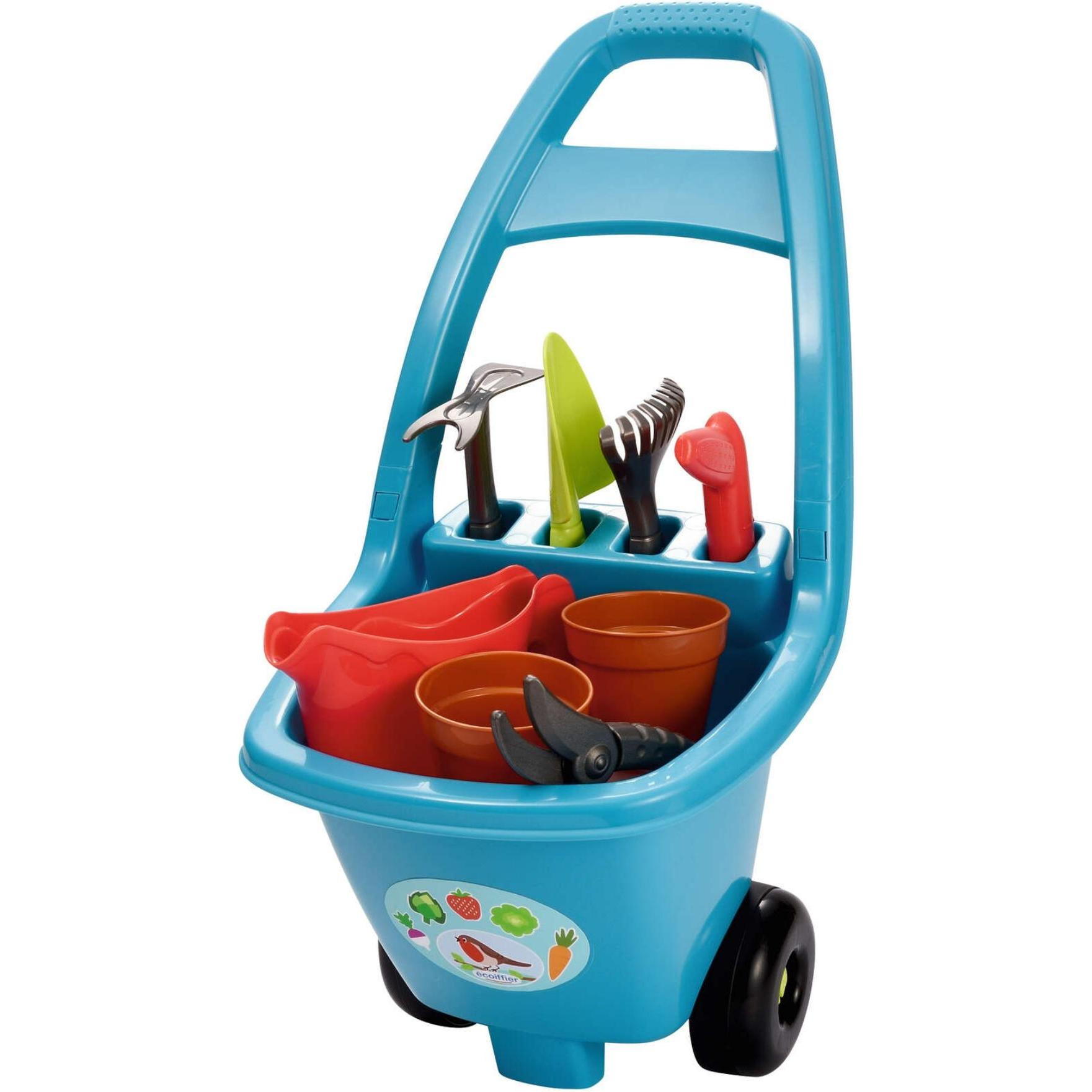 Ecoiffier Trolley mit Gartengeräte (4479)