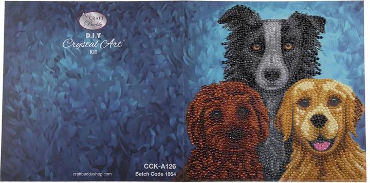Actual product image Craft Buddy Dogs, 18x18cm Crystal Art Card