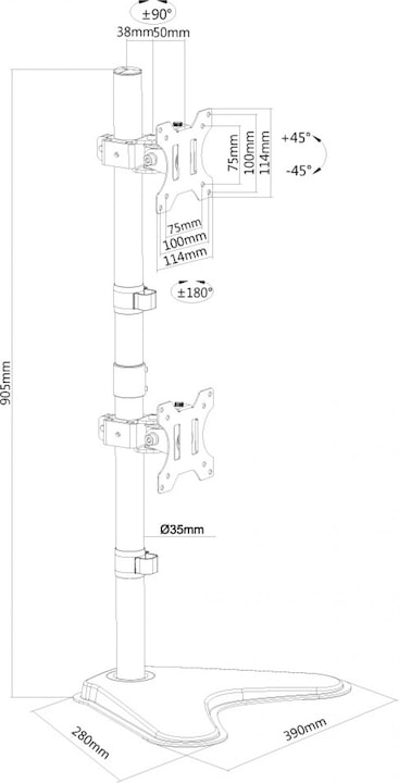 Image du produit Neomounts Support de table (Tables, 32.01")