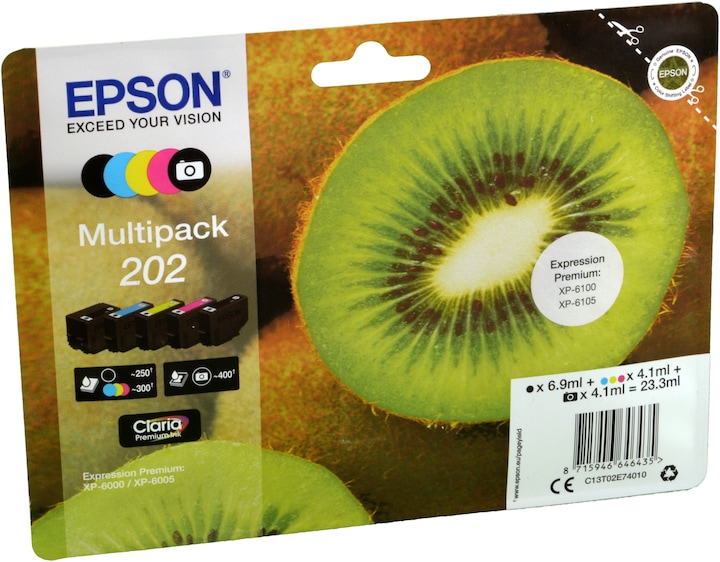 Actual product image Epson 202 Claria Premium Multipack (M, FC, C, PBK, Y)