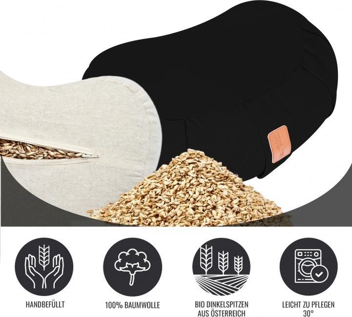 Image du produit Gorilla Sports Oreiller en forme de croissant pour le yoga (19 cm)