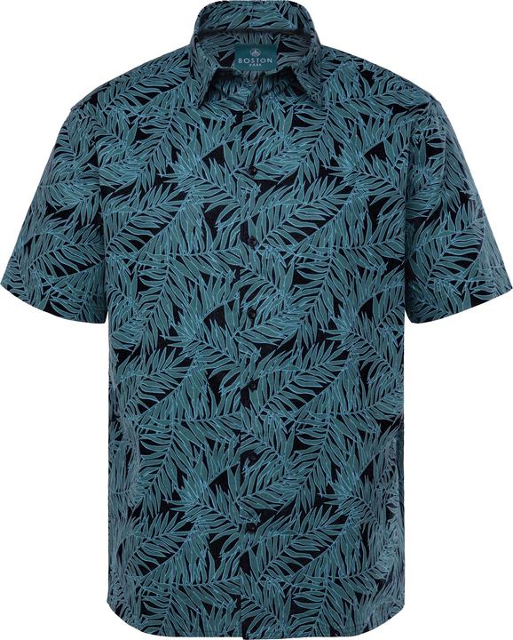 Immagine prodotto Boston Park Leinenmix-Hemd, Halbarm, floraler Print, Kentkragen, Comfort Fit (8XL)