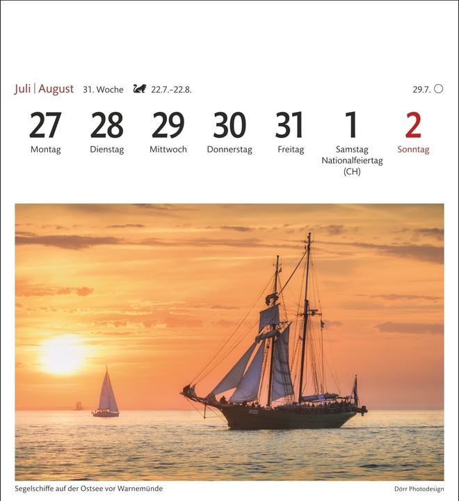 Produktbild Ostseeküste Sehnsuchtskalender 2026 - Wochenkalender mit 53 Postkarten