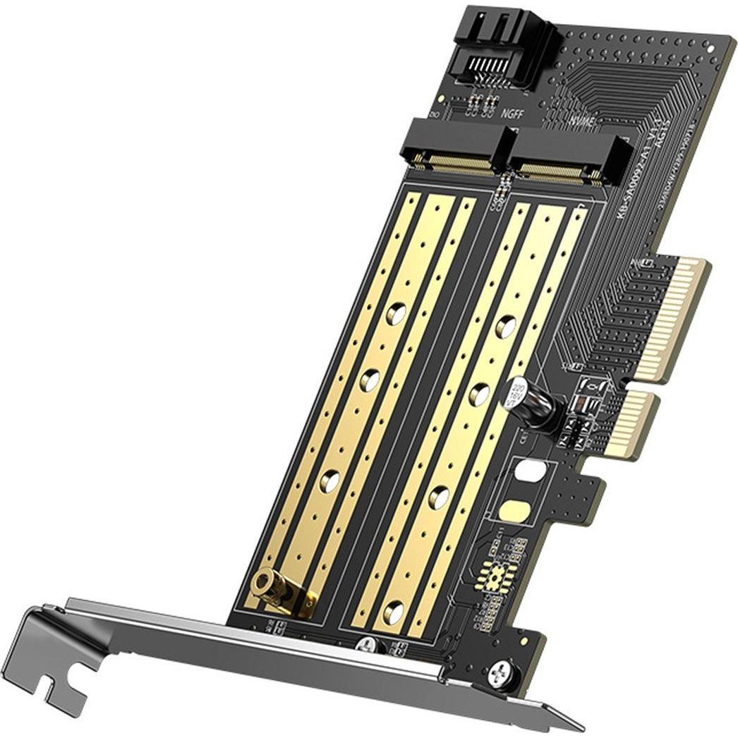 Ugreen PCIe 3.0 x4 to M.2 M-Key + M.2 B-Key Adapter, Kontrollerkarte