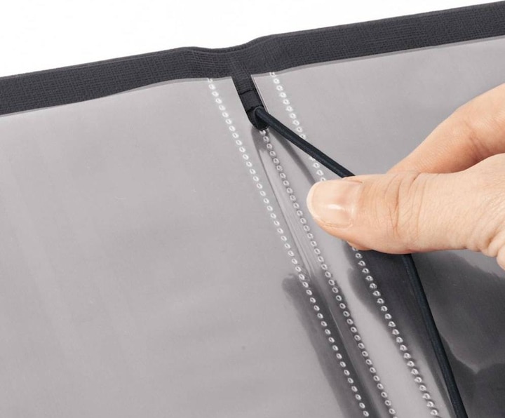 Actual product image Sigel Menu Folder with elastic binding..., blind debossing: MENU, with 2 double transparent pockets for 8 (A4, 10 x)