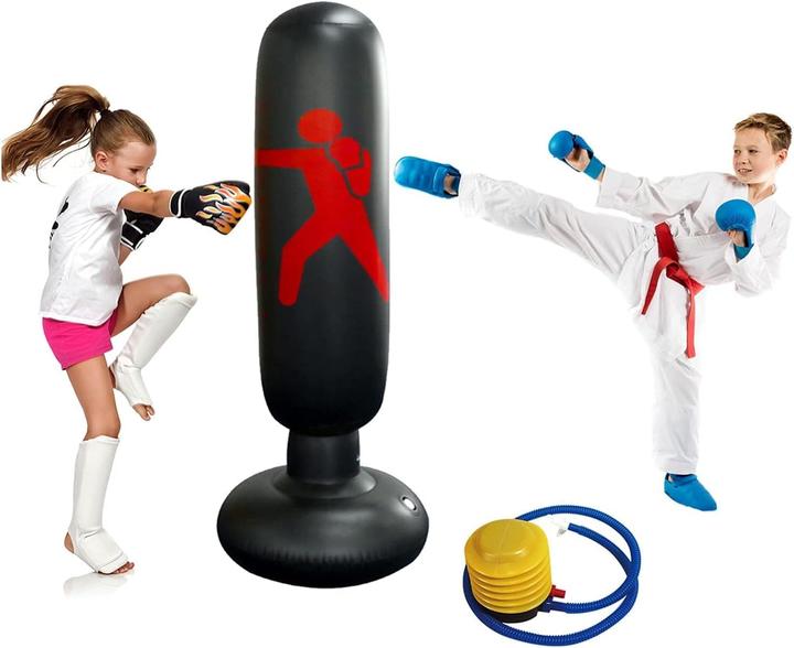 Fbsport Aufblasbarer Boxsack für Kinder und Erwachsene (160cm) (160 cm)