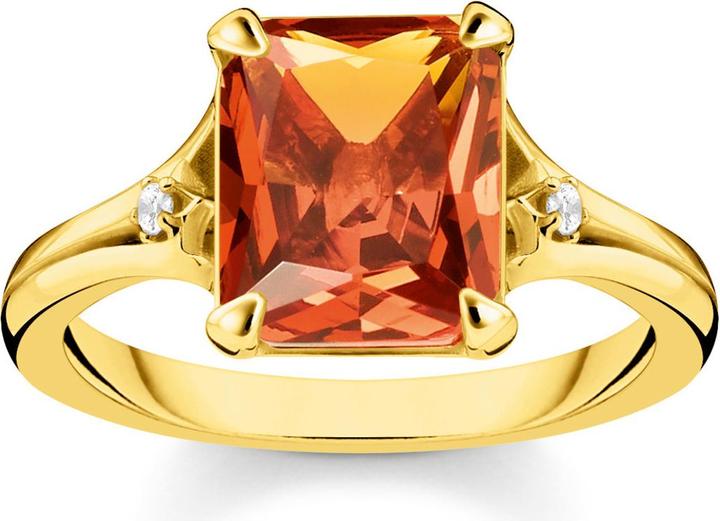 Produktbild Thomas Sabo Ring Oranger Stein (54, 925 Silber)