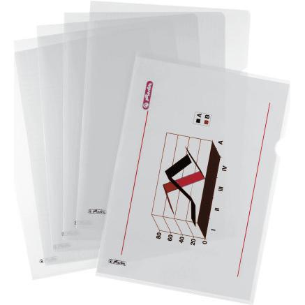 Herlitz, Mappe, Sichthlle, DIN A4, PP, transparent, 0,09 mm (A4, 10 x)