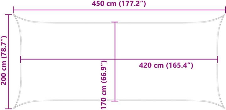 Produktbild vidaXL Outdoor Sonnenschutz Markise (450 x 200 cm)