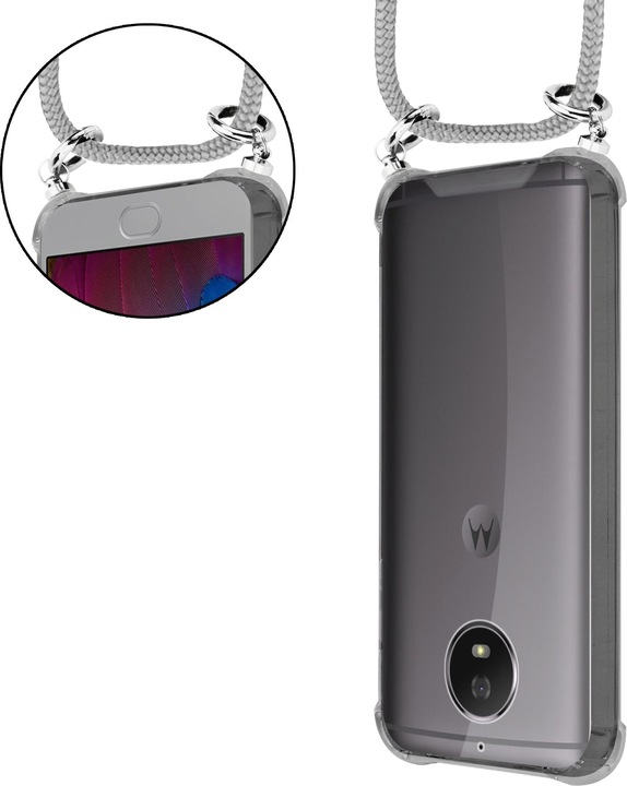 Produktbild Cadorabo TPU Handy Kette SILBER Cover