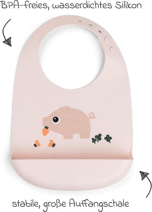 Image du produit Done by Deer Lätzchen Silikon-Lätzchen - Pigee - Powder