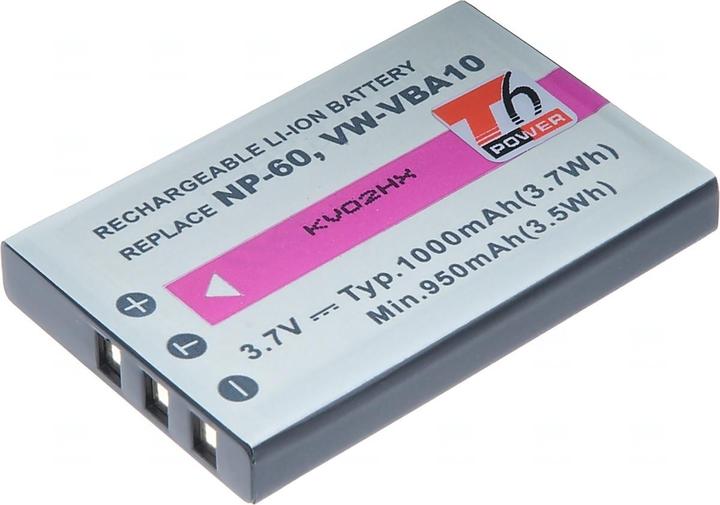 T6 Power Baterie NP-60, KLIC-5000, NP-30, LI-20B,, Äerná (Kamera Akku)