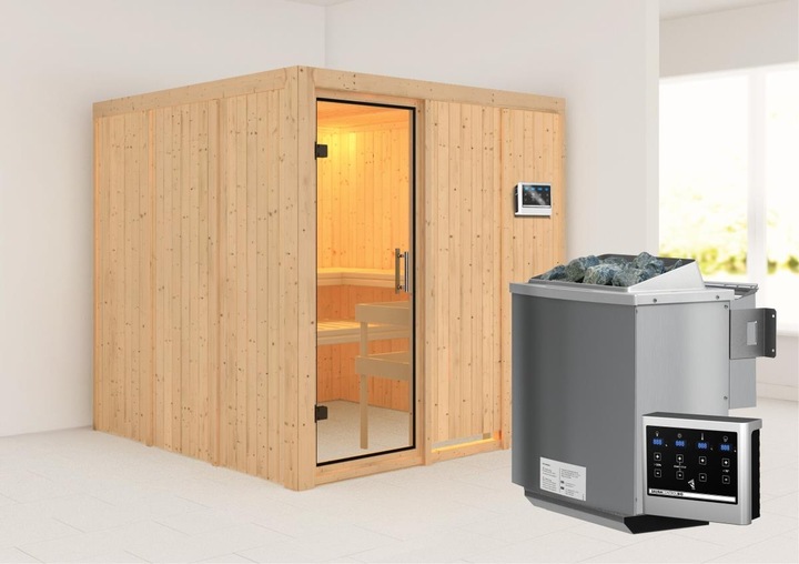 Actual product image Karibu Rodin without roof rim (9 KW Bio external control)