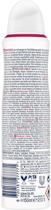 Actual product image Dove Deodorant Aerosol Spray 0% Rose Fragrance 150 ml (Spray, 150 ml)