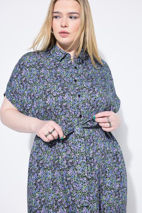 Image du produit Studio Untold Robe chemisier, longueur maxi, imprimé à fleurs (50, 52)