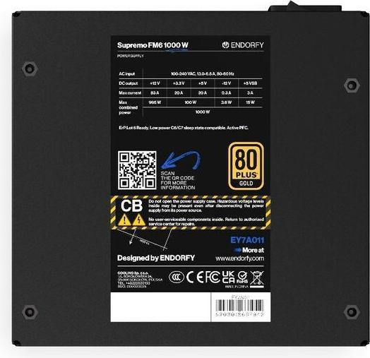 Produktbild Endorfy PSU Supremo FM6 80+ Gold 1000 W (1000 W)