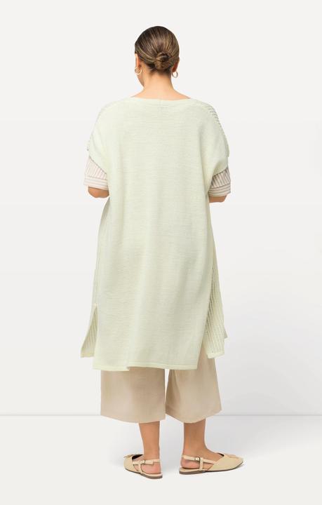 Actual product image Ulla Popken Cap Sleeve Openwork Longline Cardigan (42, 44)
