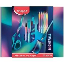 Maped, Schreibstifte, Zeichengarnitur NIGHTFALL Geschenkbox 11teilig (11 x)
