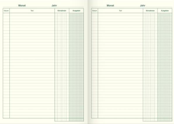 Actual product image König EBHARDT Cash book, DIN A4, 40 sheets cardboard booklet, single-ply wire-stitched, receipts/issu... (40 x)