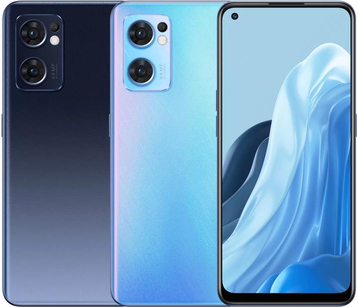 Image du produit OPPO Reno 7 5G 8/256GB bleu (256 Go, Startrails Blue, 6.40", Double SIM, 5G)