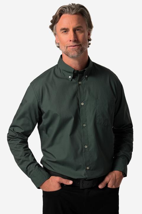 Actual product image Boston Park Hemd, Langarm, Minimal-Muster, Buttondown-Kragen, Comfort Fit (5XL)