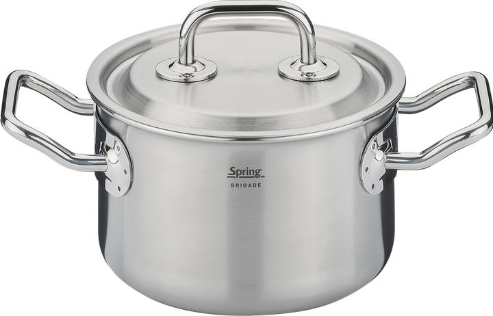 Actual product image Spring Vegetable pot with lid Brigade Premium ø 14 cm (14 cm, Pot, Stainless steel)