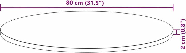 Actual product image vidaXL Tischplatte (80 x 2 cm)