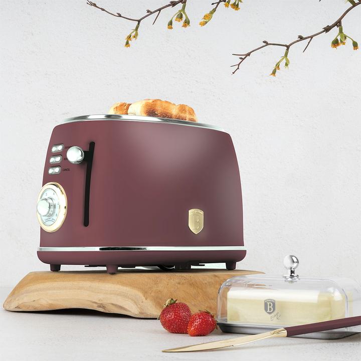 Actual product image BerlingerHaus Toaster with 6 toasting levels, bordeaux