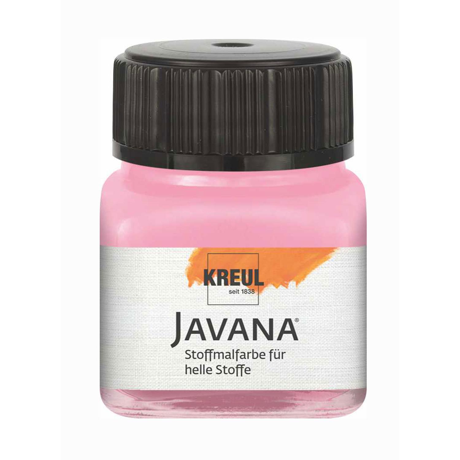 Kreul, Künstlerfarbe + Bastelfarbe, Javana Stoffmalfarbe für helle Stoffe, 20 ml (Rosa, 20 ml)