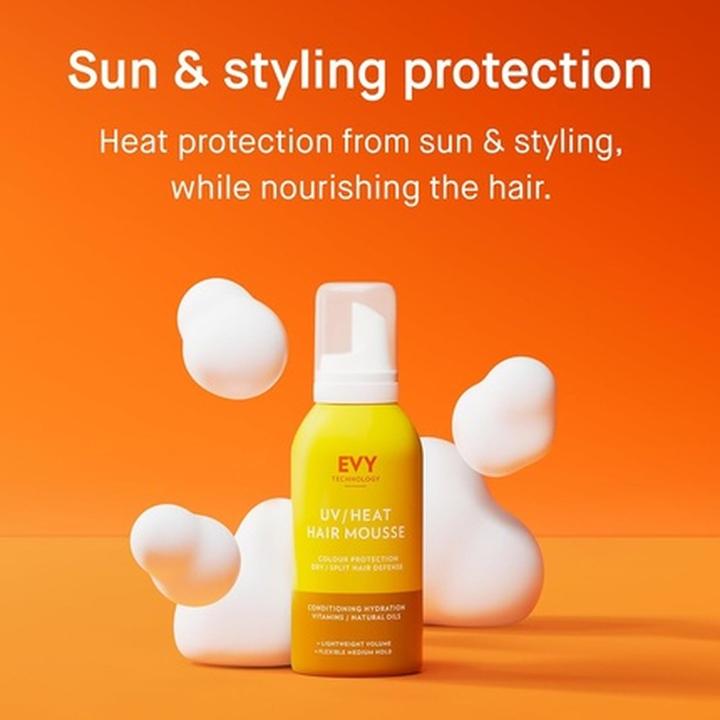 Immagine prodotto Evy Technology Mousse per capelli UV/Calore 150ml (150 ml, Agente schiumogeno)