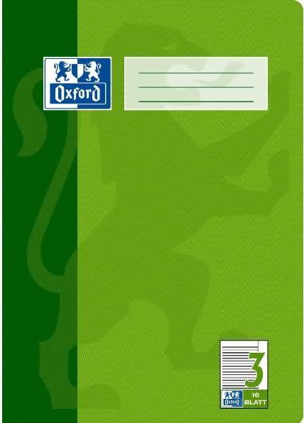 Image du produit Oxford Cahier d'école, A4, linéature 3 (A4, Couverture rigide)