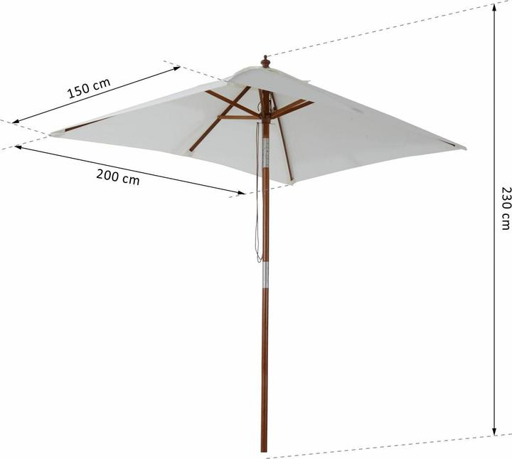 Immagine prodotto Outsunny Ombrellone (1.50 m)