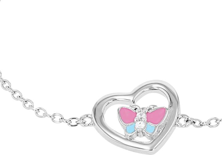 Immagine prodotto Prinzessin Lillifee Bracciale per ragazze, argento 925, zirconi sintetici. | Farfalla (12 cm, Argento 925)