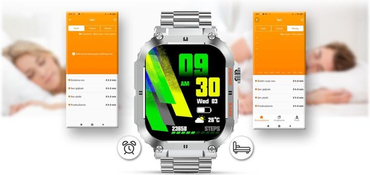 Produktbild Gravity SMARTWATCH MĘSKI GT6-7 - WYKONYWANIE POŁĄCZEŃ, MONITOR SNU (sg020g)