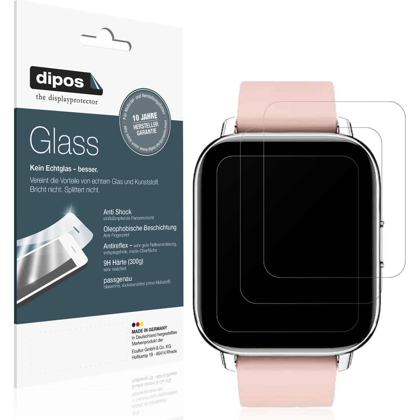Dipos Displayschutz Anti-Shock, Smartwatch Schutzfolie, Transparent
