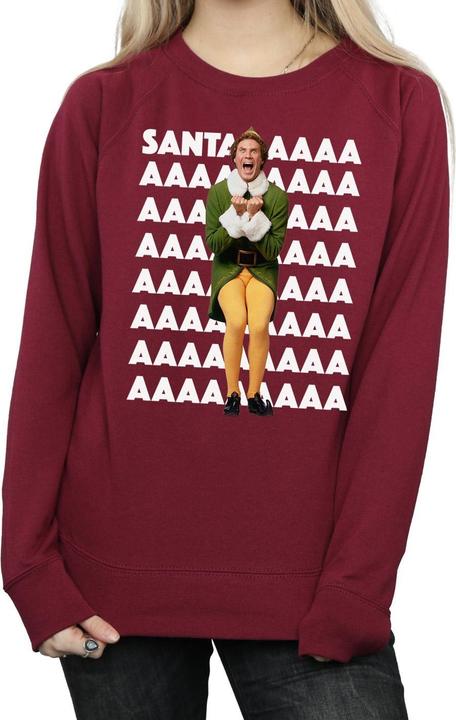 Actual product image Elf Womens/Ladies Buddy Santa Scream Sweatshirt (XL)