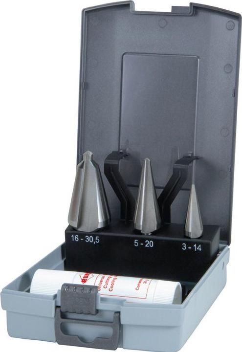 Actual product image Ruko Sheet metal peeling drill sets. Plastic box.set HSSE-Co 5 4 (5 mm, 3-14 / 5-20 / 16-30)