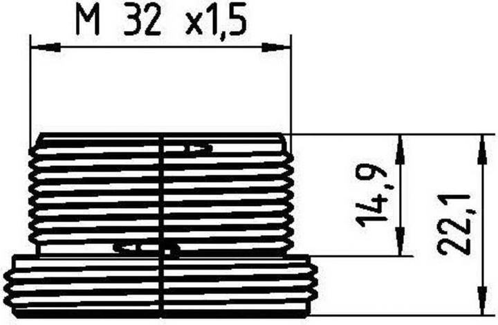 Image du produit Conta-Clip KDS-RGA M32 BK Adaptateur fileté et verrouillé Épaisseur de la plaque (ma