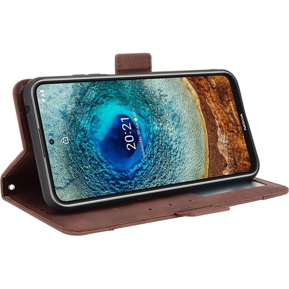 Thumbnail - Cover-Discount Ledertasche (Nokia X20), Smartphone Hülle, Braun