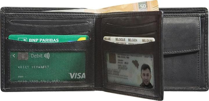 Immagine prodotto Maverick Urban Classic porta-dollaro in pelle RFID con poche monete - noir