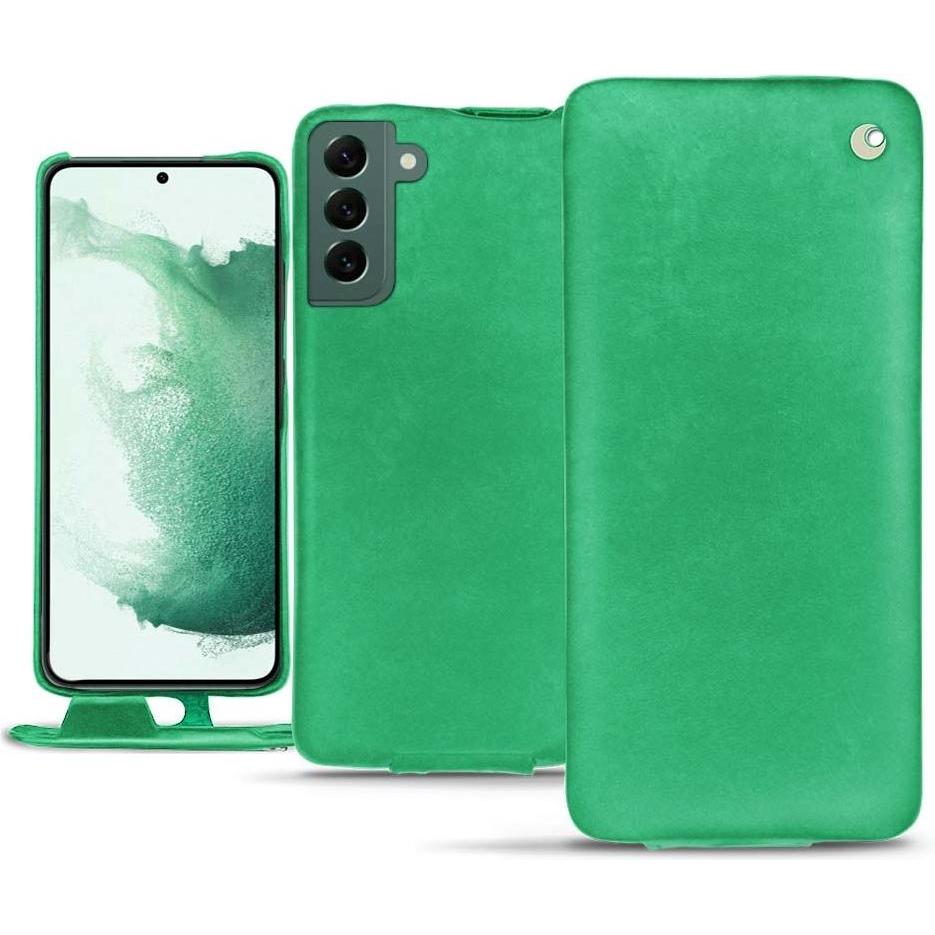 Noreve Lederschutzhülle vertikal (Samsung Galaxy S22+ 5G), Smartphone Hülle, Grün
