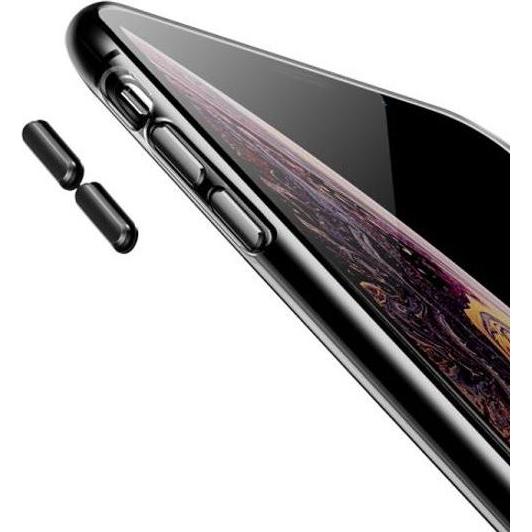 Thumbnail - Baseus Softcase Hülle mit Bändel (Apple iPhone XS, Apple iPhone X), Smartphone Hülle, Schwarz